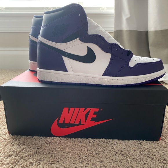 AIR JORDAN 1 retro og “Court Purple” deadstock 11M - Picture 2 of 7